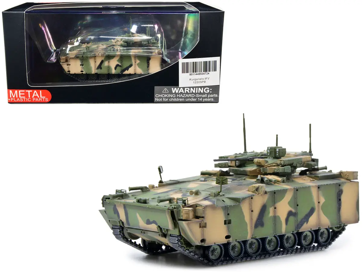 Russian (Object 695) Kurganets-25 Infantry Fighting Vehicle With Four Kornet Em Guided Missiles Camouflage 1/72 Diecast Model By Panzerkampf 1