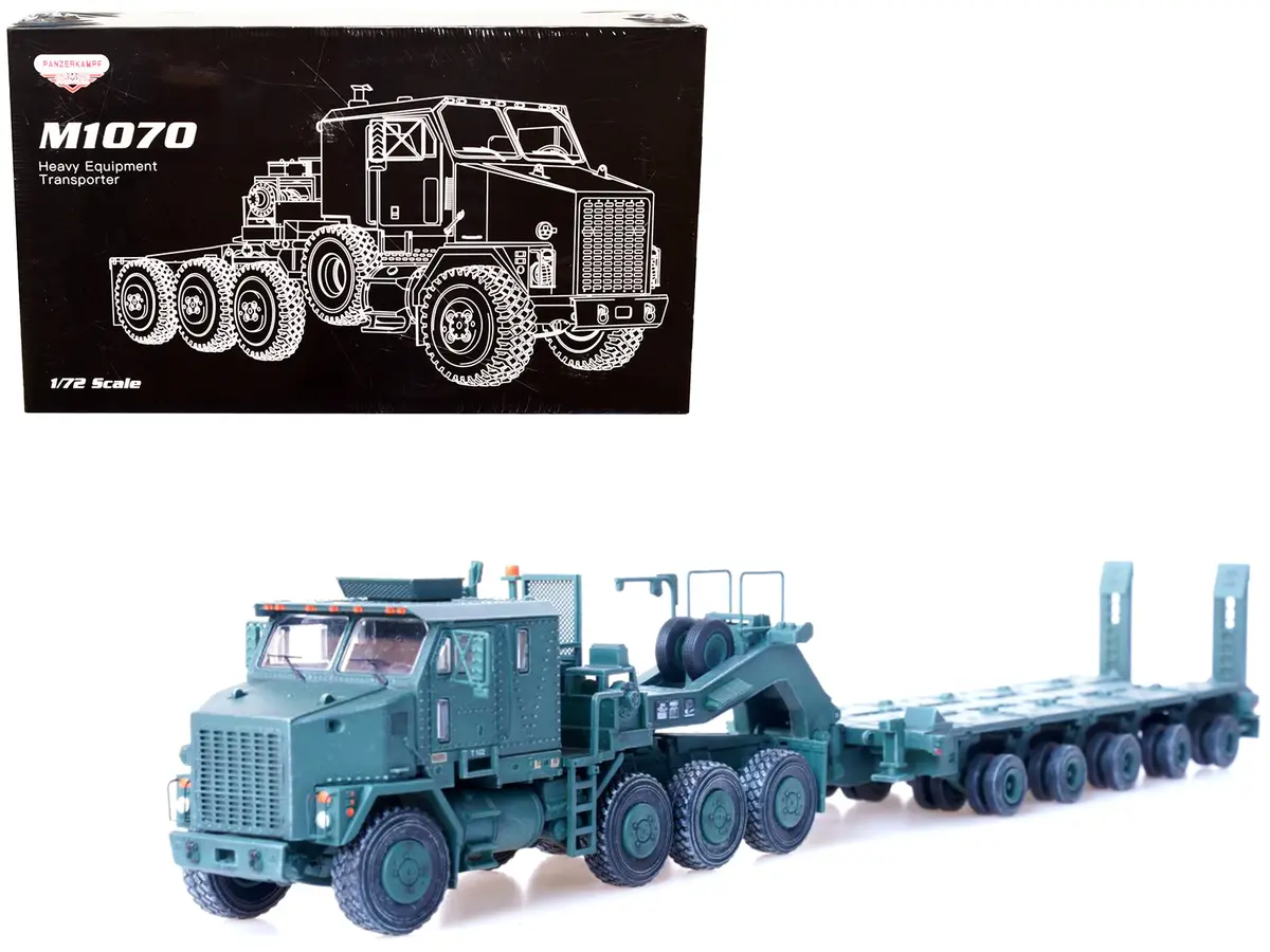 M1070 Heavy Equipment Transporter Army Green "Armor Premium" Series 1/72 Diecast Model By Panzerkampf 1