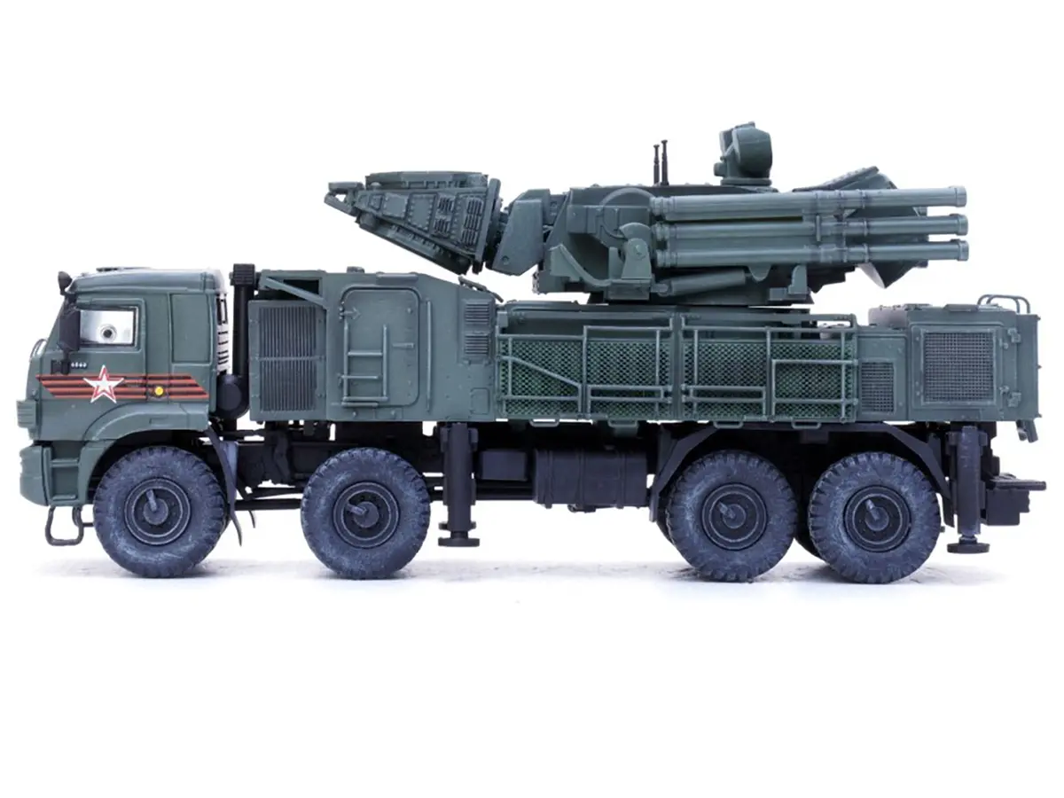 Pantsir S1 96K6 Self-Propelled Air Defense Weapon System "Victory Day Parade" Russian Army "Armor Premium" Series 1/72 Diecast Model By Panzerkampf 2