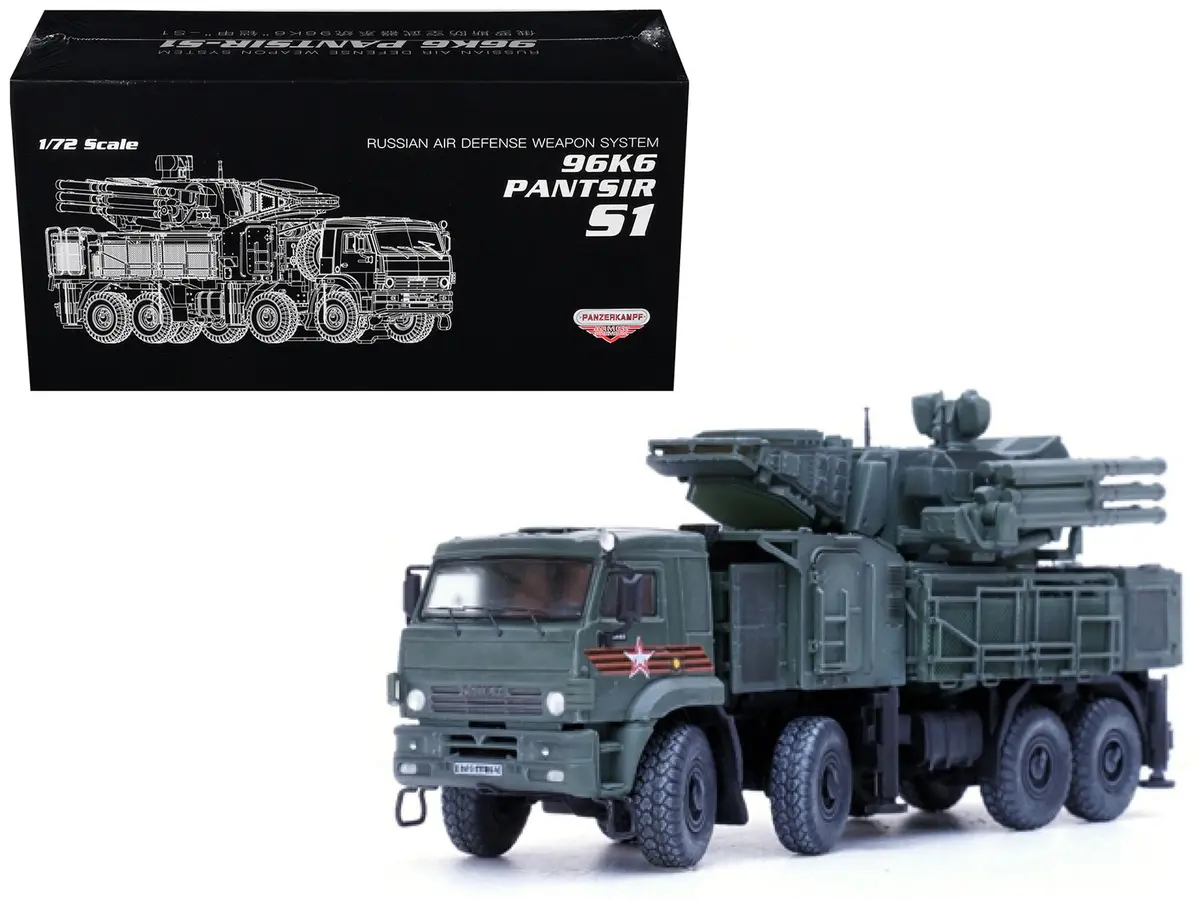 Pantsir S1 96K6 Self-Propelled Air Defense Weapon System "Victory Day Parade" Russian Army "Armor Premium" Series 1/72 Diecast Model By Panzerkampf 1