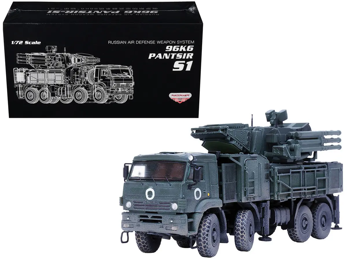 Pantsir S1 96K6 Self-Propelled Air Defense Weapon System "Ukraine War" Russian Army "Armor Premium" Series 1/72 Diecast Model By Panzerkampf 1