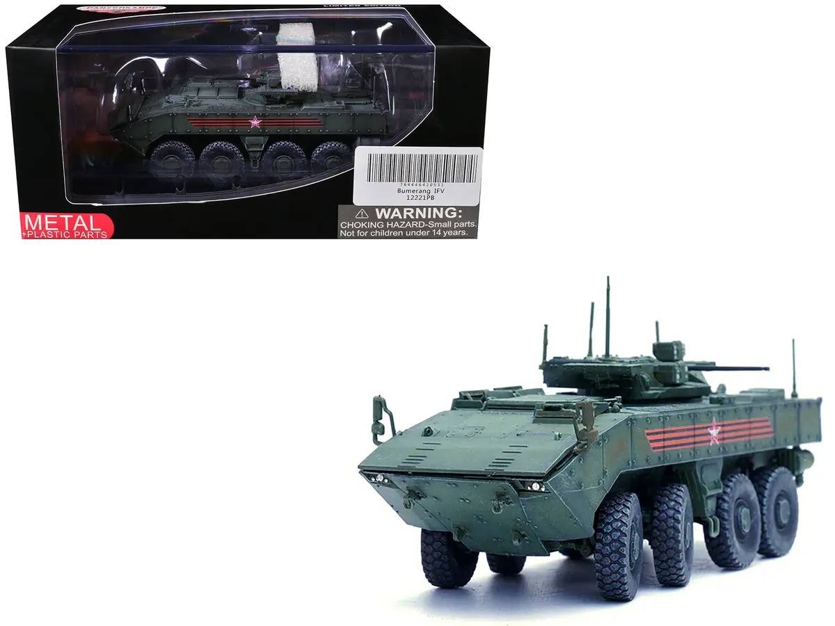 Bumerang Ifv (Infantry Fighting Vehicle) "Russian Army" Green "Armor Premium" Series 1/72 Diecast Model By Panzerkampf 1