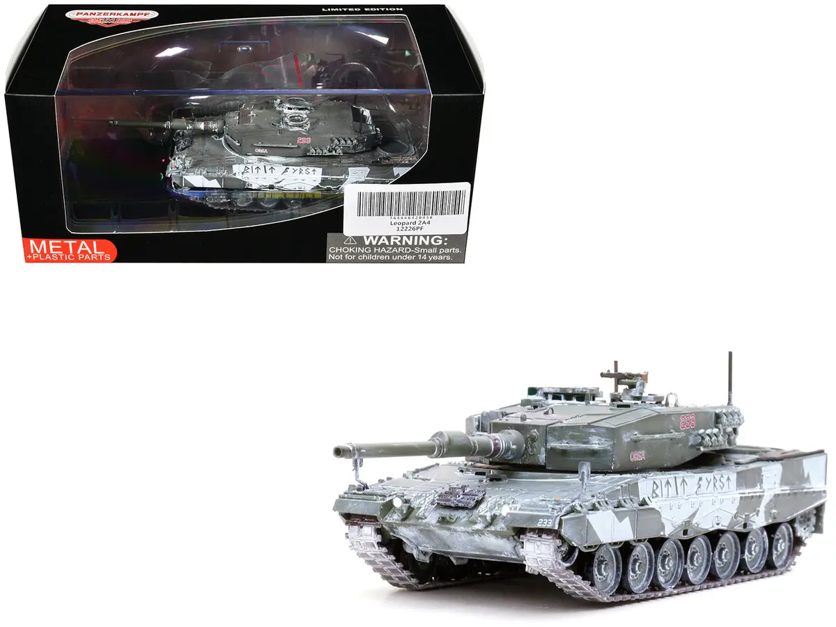 Leopard 2A4 Main Battle Tank With Snorkel "Winter Camouflage" Norwegian Army "Armor Premium" Series 1/72 Diecast Model By Panzerkampf 1