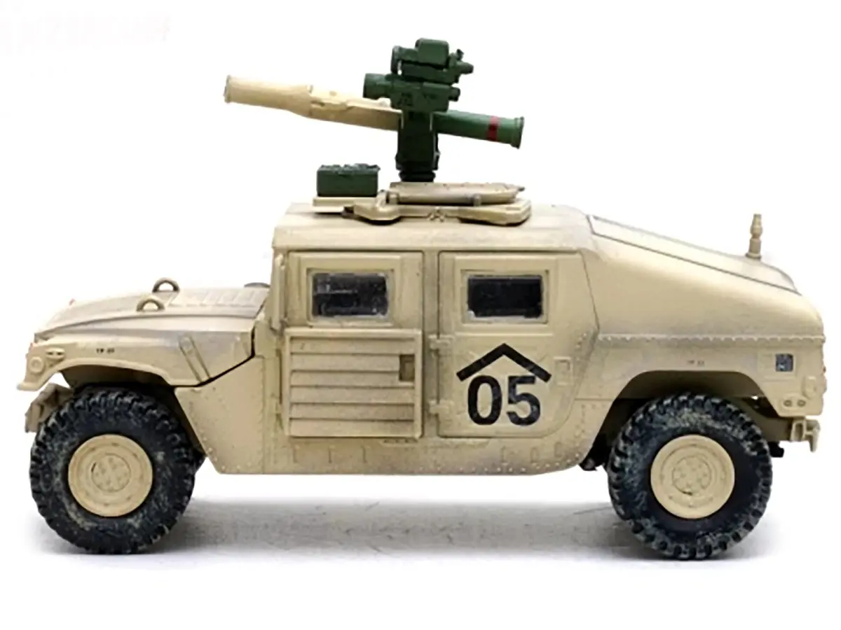 M1046 Humvee Tow Missile Carrier Desert Camouflage "E Troop 9Th Regiment 2Nd Brigade Combat Team 3Rd Infantry Division (Mechanized) Iraq" (2003) "Military Miniature" Series 1/64 Diecast Model By Panzerkampf 2