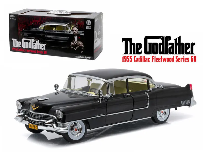 1955 Cadillac Fleetwood Series 60 Special "The Godfather" Movie (1972) 1/18 Diecast Model Car By Greenlight 1