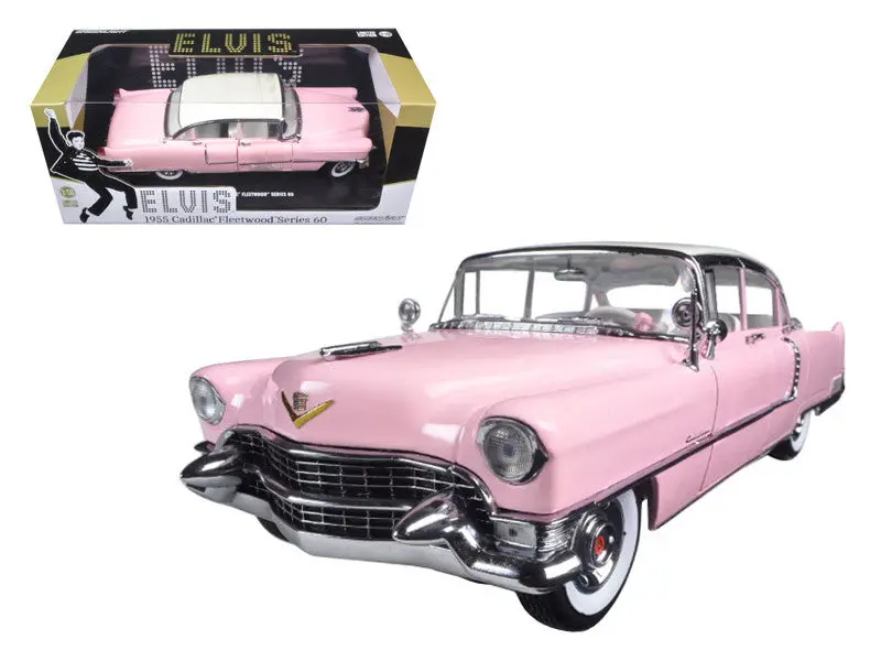 1955 Pink Cadillac Fleetwood Series 60 Special "Elvis Presley" 1/18 Diecast Model Car By Greenlight 1
