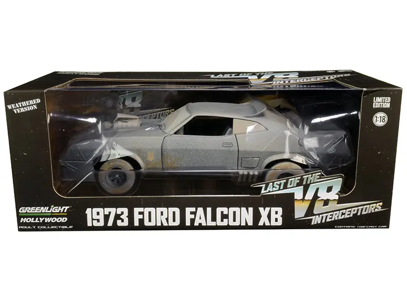 1973 Ford Falcon Xb Rhd (Right Hand Drive) (Weathered Version) "Last Of The V8 Interceptors" (1979) Movie 1/18 Diecast Model Car By Greenlight 1