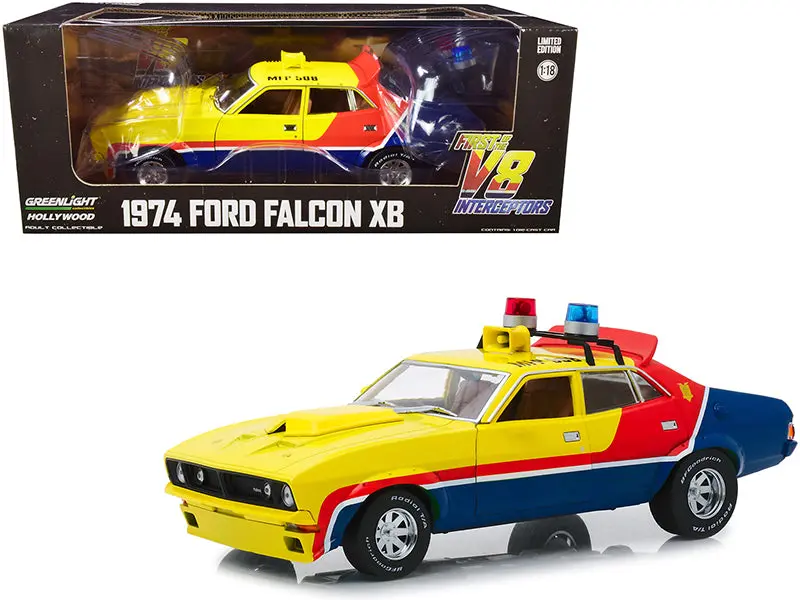 1974 Ford Falcon Xb 4-Door Sedan Rhd (Right Hand Drive) "Mfp 508" "First Of The V8 Interceptors"(1979) Movie 1/18 Diecast Model Car By Greenlight 1