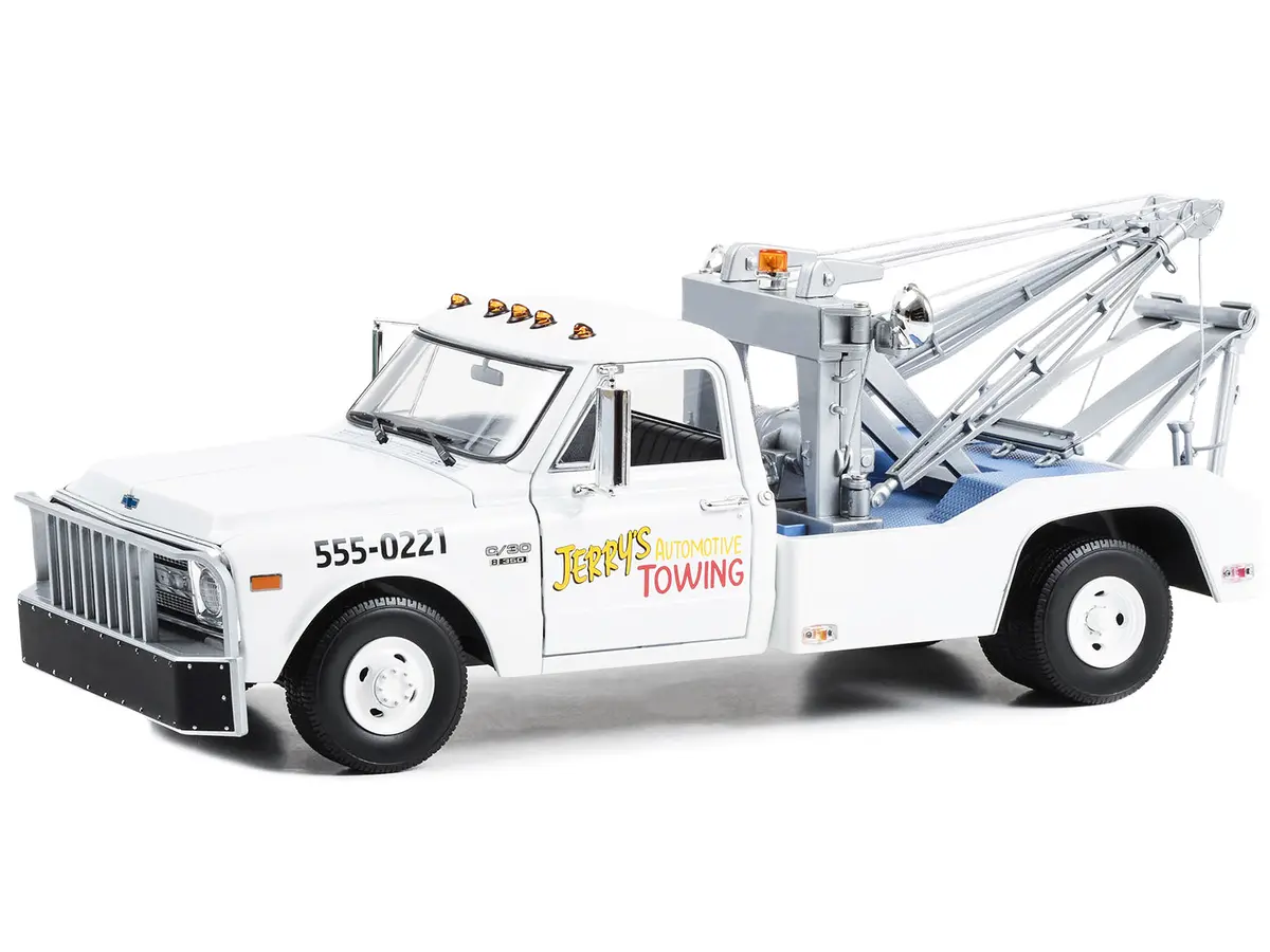 1969 Chevrolet C-30 Dually Wrecker Jerry’S Towing "Fall Guy Stuntman Association" "The Fall Guy" (1981-1986) Tv Series 1/18 Diecast Model By Greenlight 2