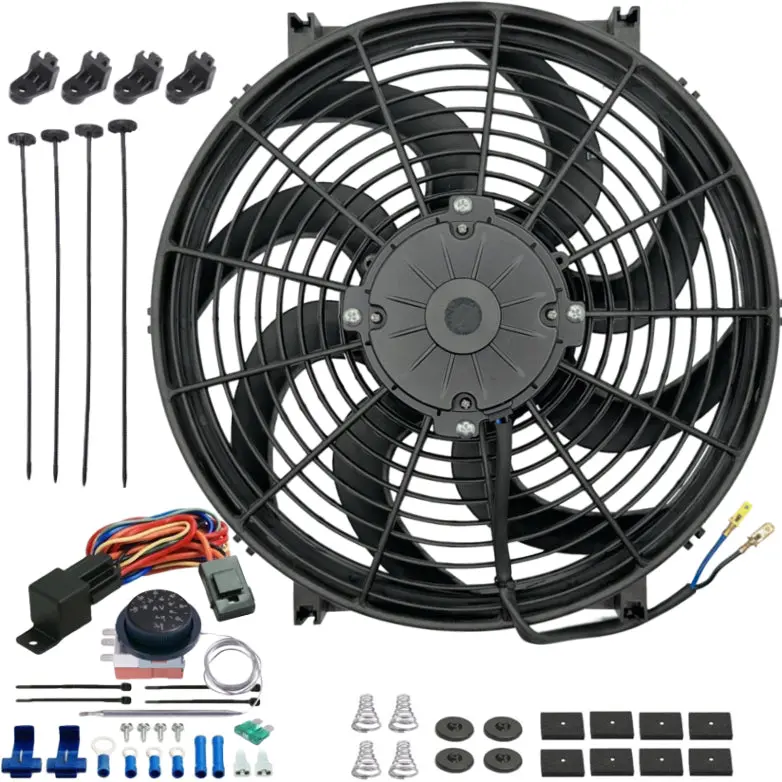 14-15 Inch 180W Electric Radiator Fan Adjustable Thermostat Temperature Control 1