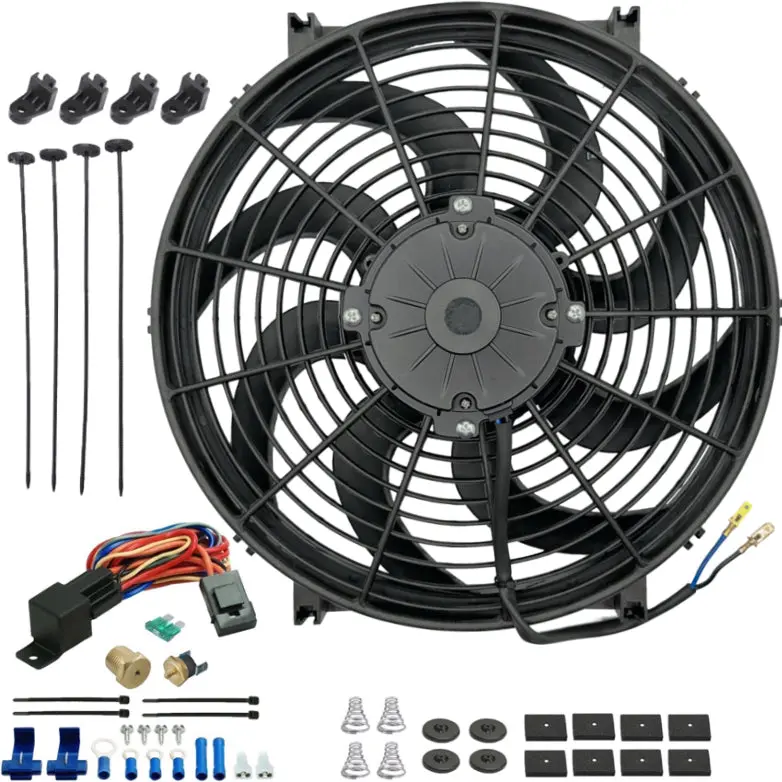 14-15 Inch 180W Electric Cooling Fan Thermostat Temperature Switch Wire Kit 1