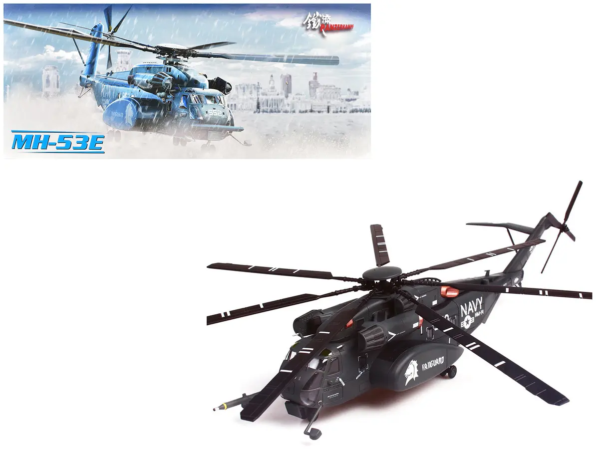 Sikorsky Mh-53E Sea Dragon Helicopter "United States Navy Vanguard Tail Number 540" Dark Gray 1/72 Diecast Model By Panzerkampf 1