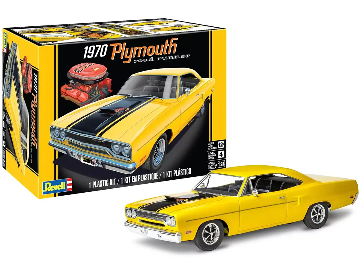 1970 Plymouth Road Runner 1/24 Scale Plastic Model Kit (Skill Level 4) By Revell 1