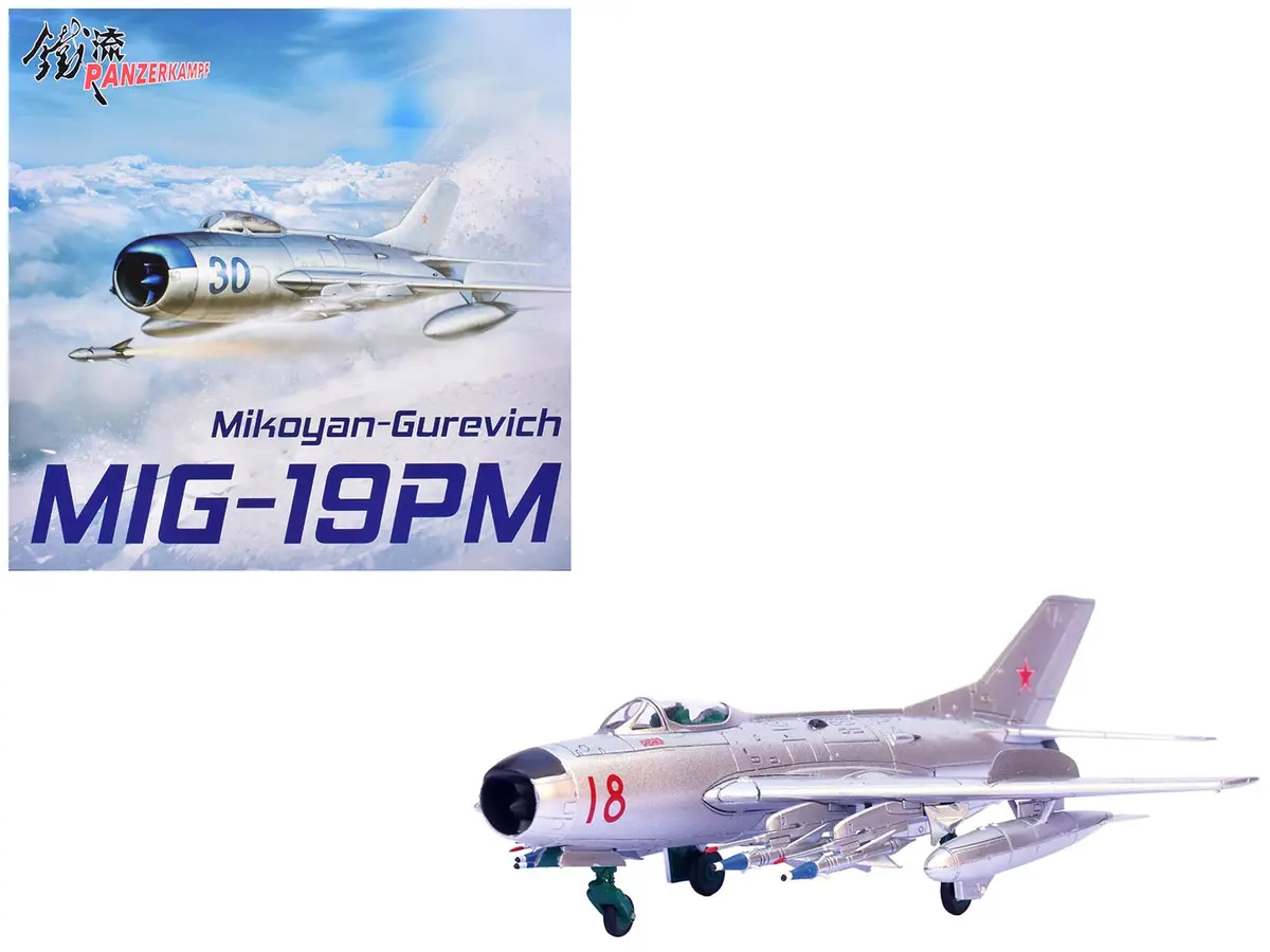 Mikoyan-Gurevich Mig-19Pm Farmer-E Fighter Aircraft "Red 18" Soviet Air Force 1/72 Diecast Model By Panzerkampf 1