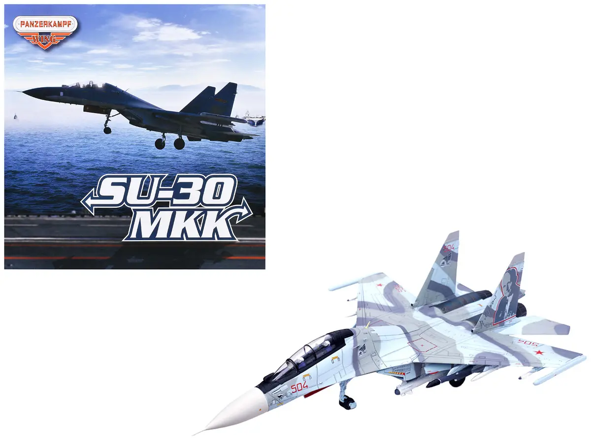 Sukhoi Su-30Mkk Flanker-G Fighter Aircraft #504 "Russian Air Force" "Wing" Series 1/72 Diecast Model By Panzerkampf 1