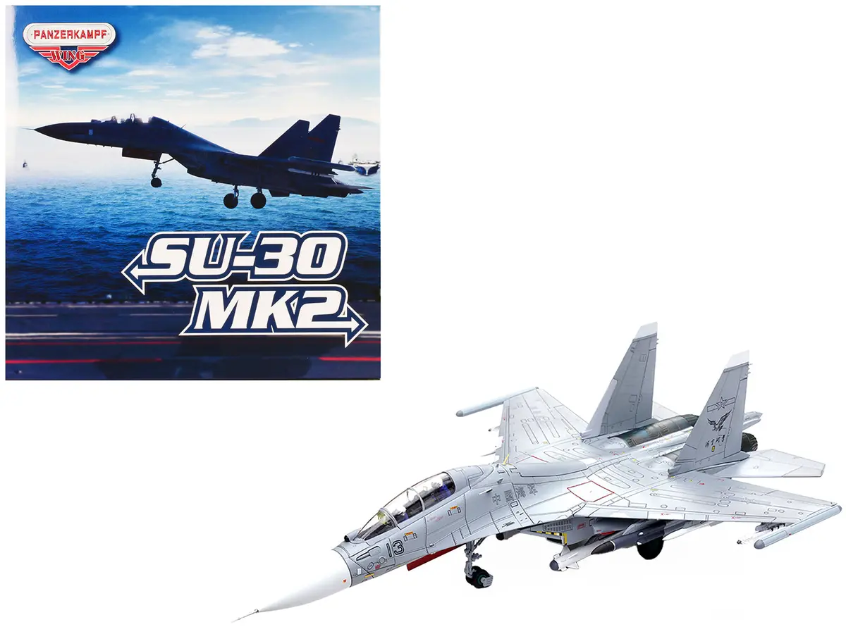 Sukhoi Su-30Mkk Flanker-G Fighter Aircraft #13 "People's Liberation Army (Pla) Naval Aviation's Sea And Air Eagle Regiment" Chinese Air Force "Wing" Series 1/72 Diecast Model By Panzerkampf 1