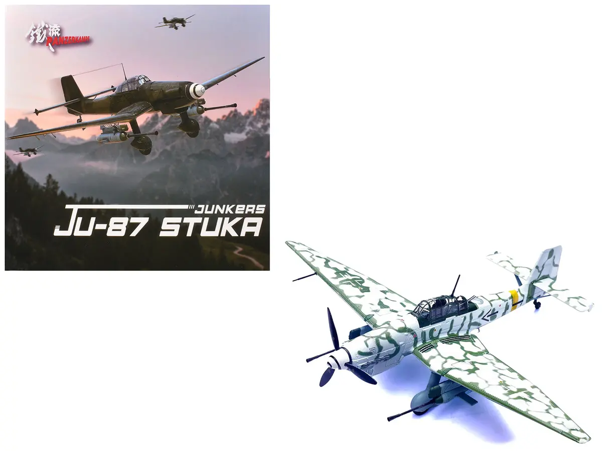 Junkers Ju 87G2 Stuka Bomber Aircraft "10.(Pz)/Sg 2 Immelmann Markisch Friedland Pomerania" (1945) German Luftwaffe "Wing" Series 1/72 Diecast Model By Panzerkampf 1