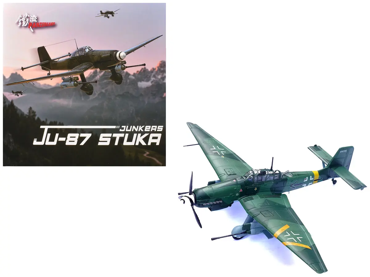 Junkers Ju 87G2 Stuka Bomber Aircraft "10.(Pz)/Sg 2 Immelmann Oberst Hans-Ulrich Rudel Slovakia" (1944) German Luftwaffe "Wing" Series 1/72 Diecast Model By Panzerkampf 1