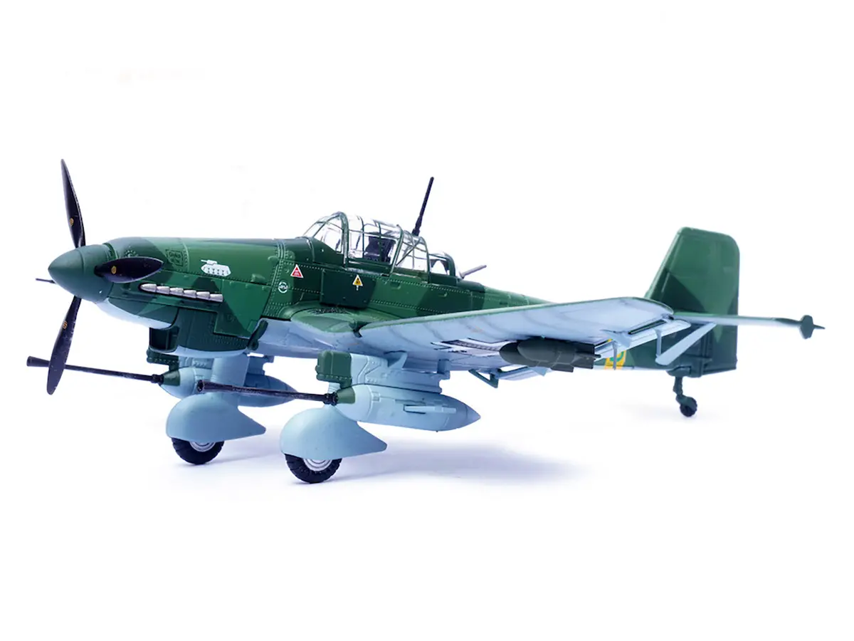 Junkers Ju 87G2 Stuka Bomber Aircraft "10.(Pz)/Sg 2 Immelmann T6+Bb Oberst Hans-Ulrich Rudel Romania" (1944) German Luftwaffe "Wing" Series 1/72 Diecast Model By Panzerkampf 2