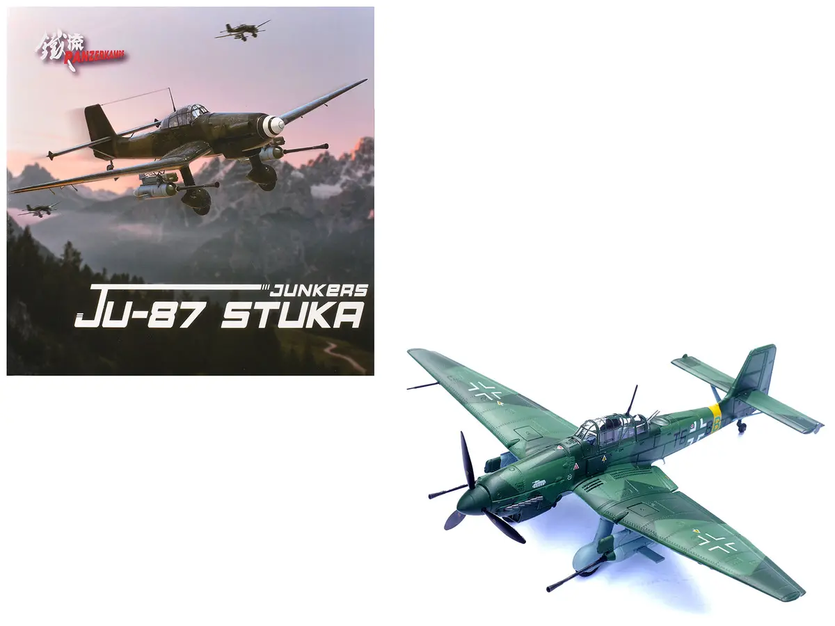 Junkers Ju 87G2 Stuka Bomber Aircraft "10.(Pz)/Sg 2 Immelmann T6+Bb Oberst Hans-Ulrich Rudel Romania" (1944) German Luftwaffe "Wing" Series 1/72 Diecast Model By Panzerkampf 1
