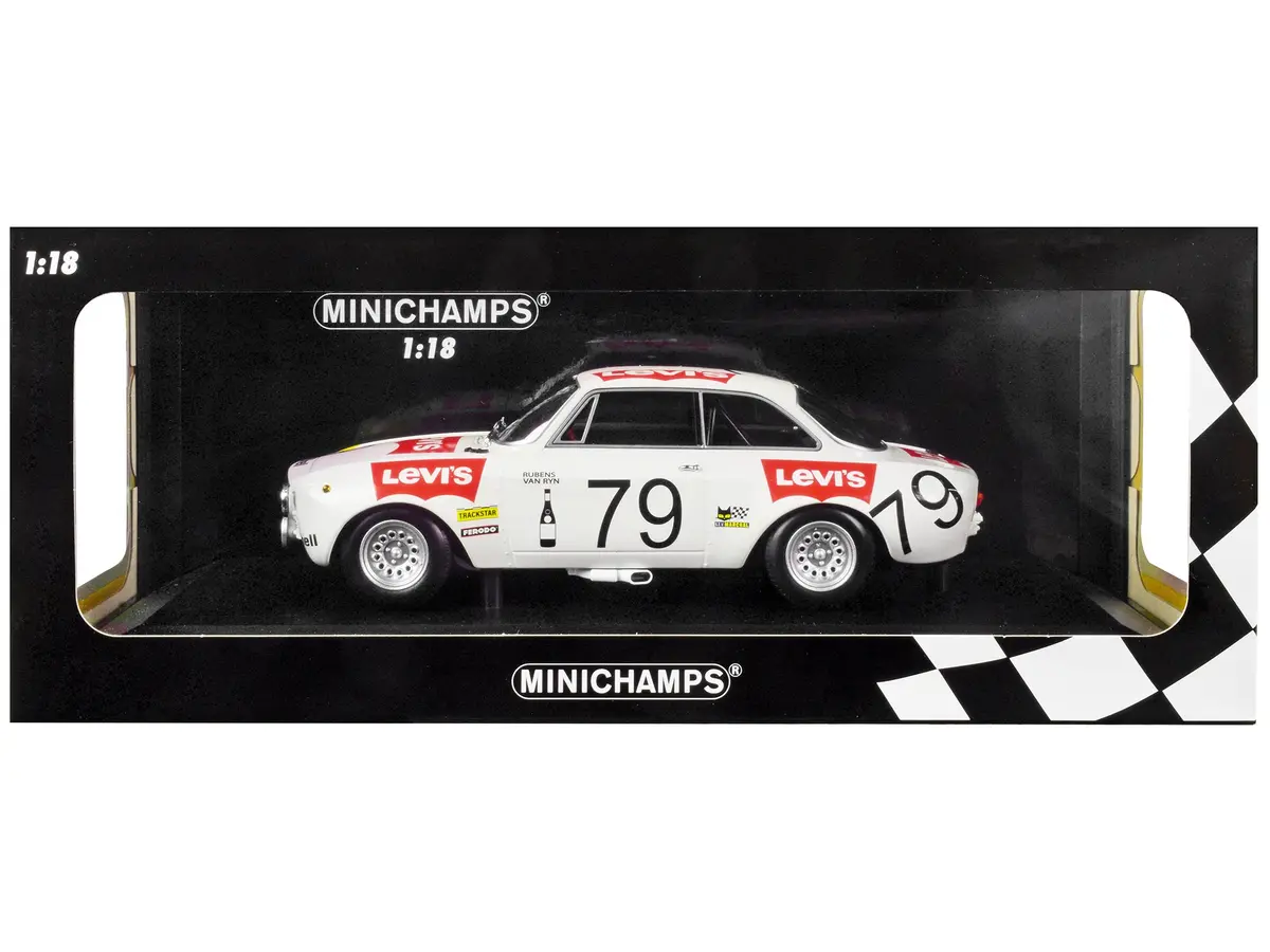 Alfa Romeo 1300 Gta #79 Pierre Rubens - Charles-Axel Van Ryn "Levi's" 24 Hours Of Spa (1971) Limited Edition To 300 Pieces Worldwide 1/18 Diecast Model Car By Minichamps 1