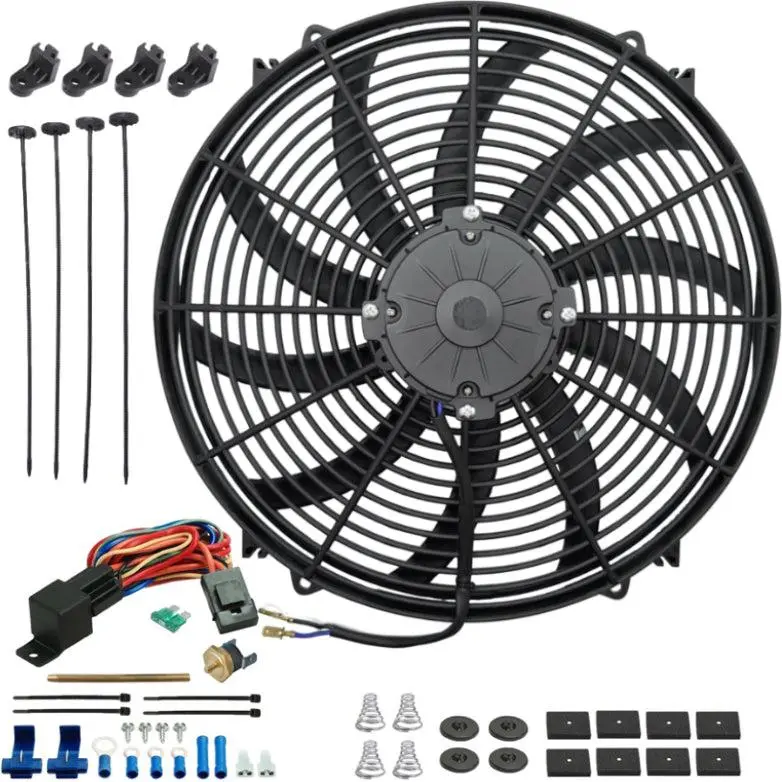 16-17 Inch 180W Electric Fan Push-In Fin Probe Thermostat Temp Switch 1