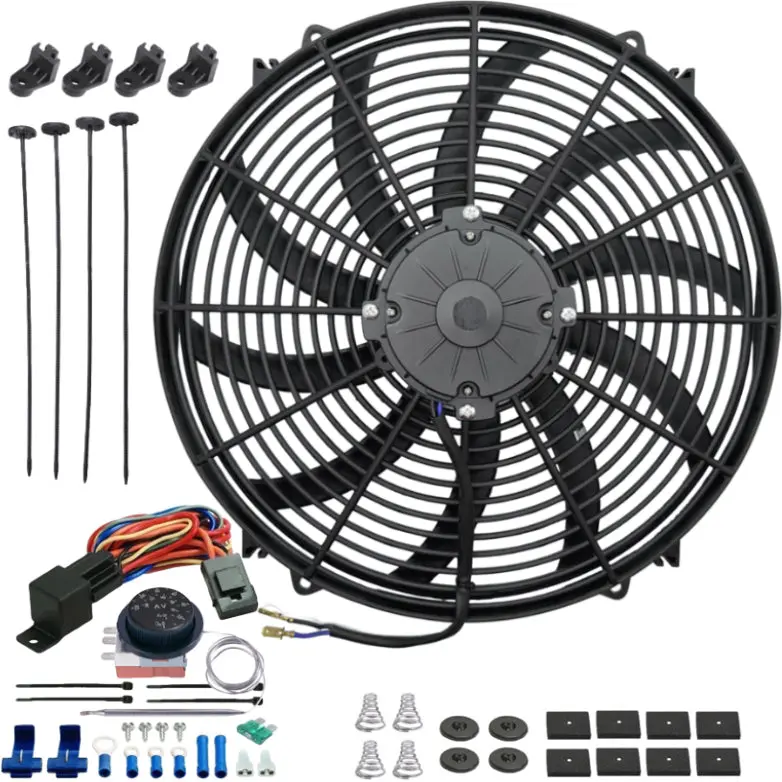 16-17 Inch 180W Electric Radiator Cooling Fan Adjustable Temp Controller 1