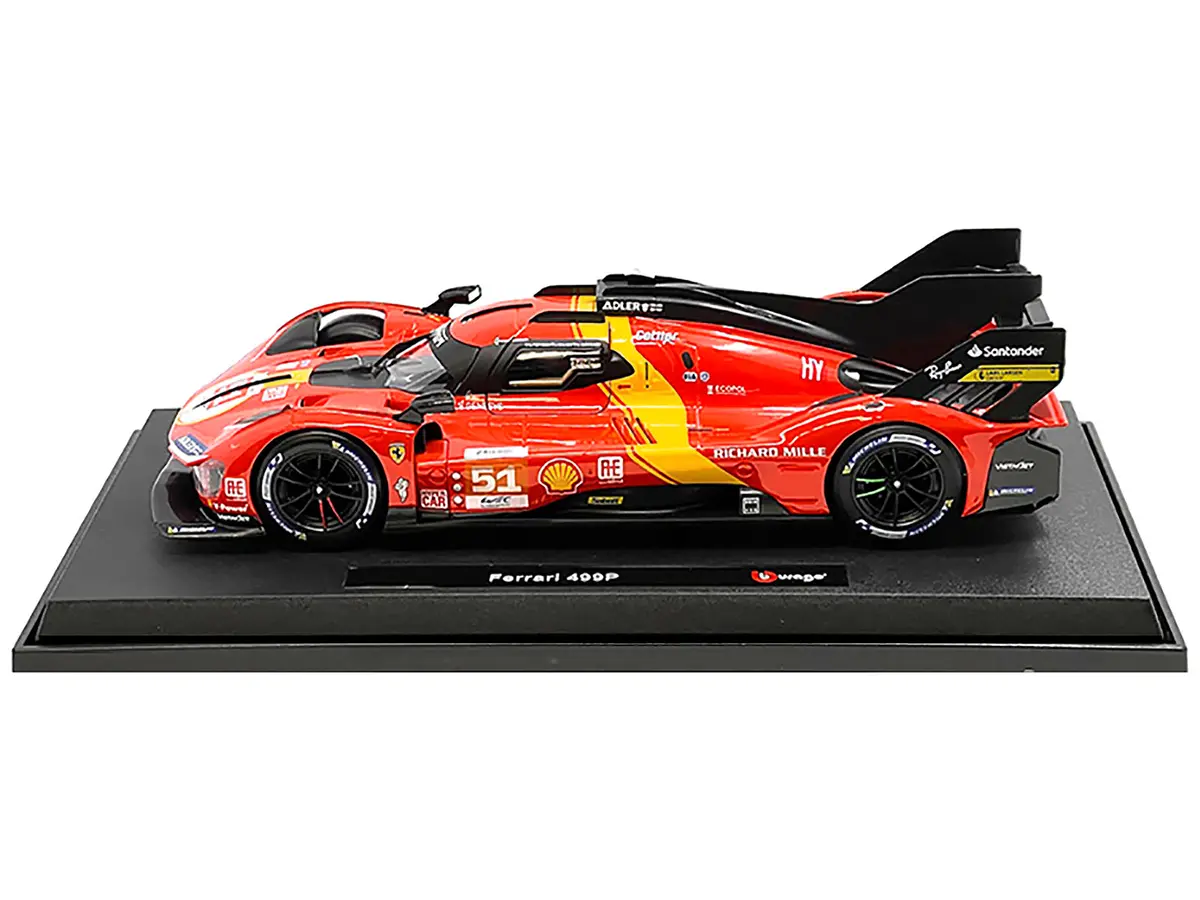 Ferrari 499P #51 James Calado - Antonio Giovinazzi - Alessandro Pier Guidi "Ferrari Af Corse" Winner "24 Hours Of Le Mans" (2023) "Racing" Series 1/18 Diecast Model Car By Bburago 2
