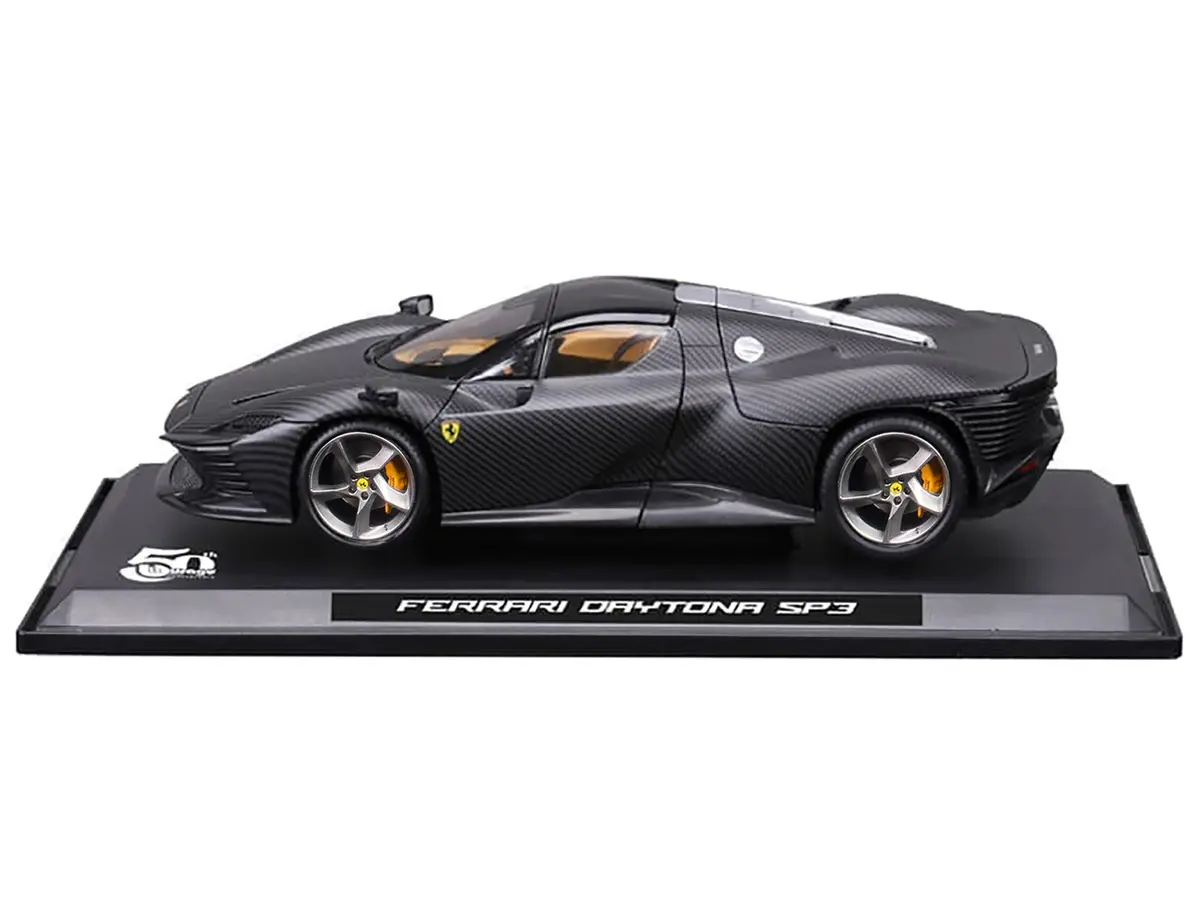 Ferrari Daytona Sp3 Carbon Fiber "Carbon Series - Bburago 50Th Anniversary" 1/18 Diecast Model Car By Bburago 2