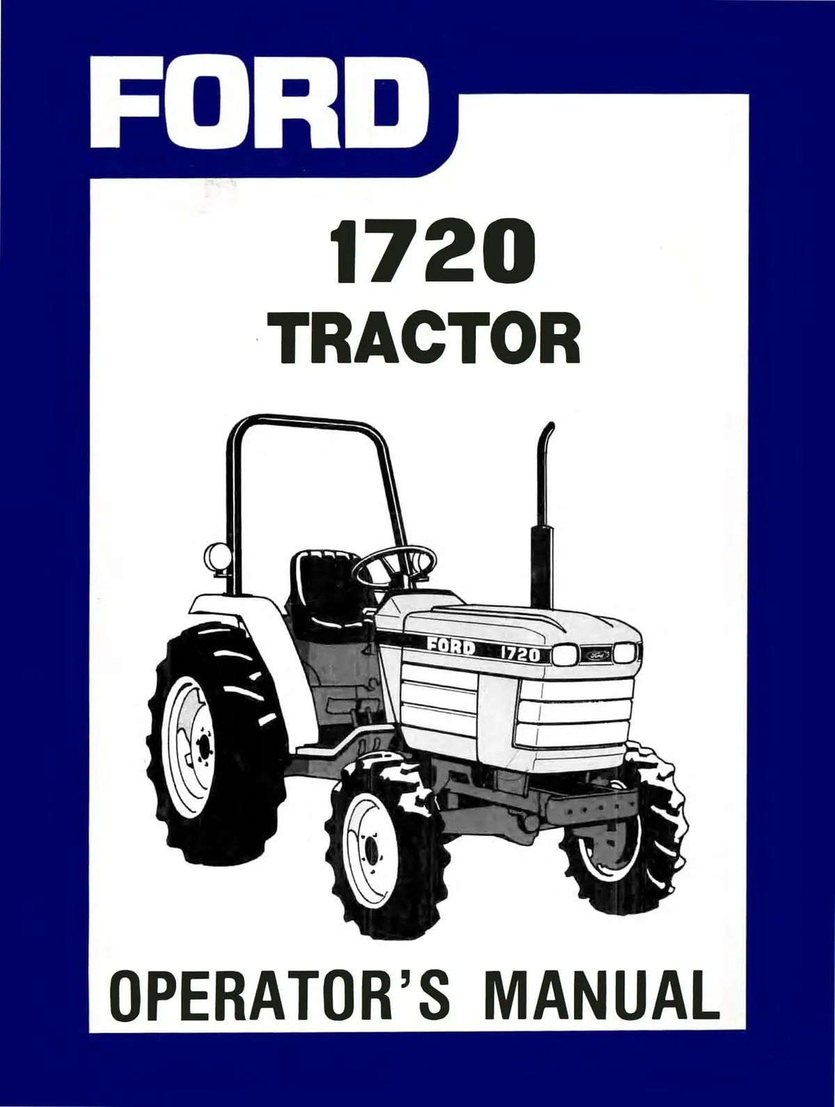 Ford 1720 Tractor Operator's Manual 1