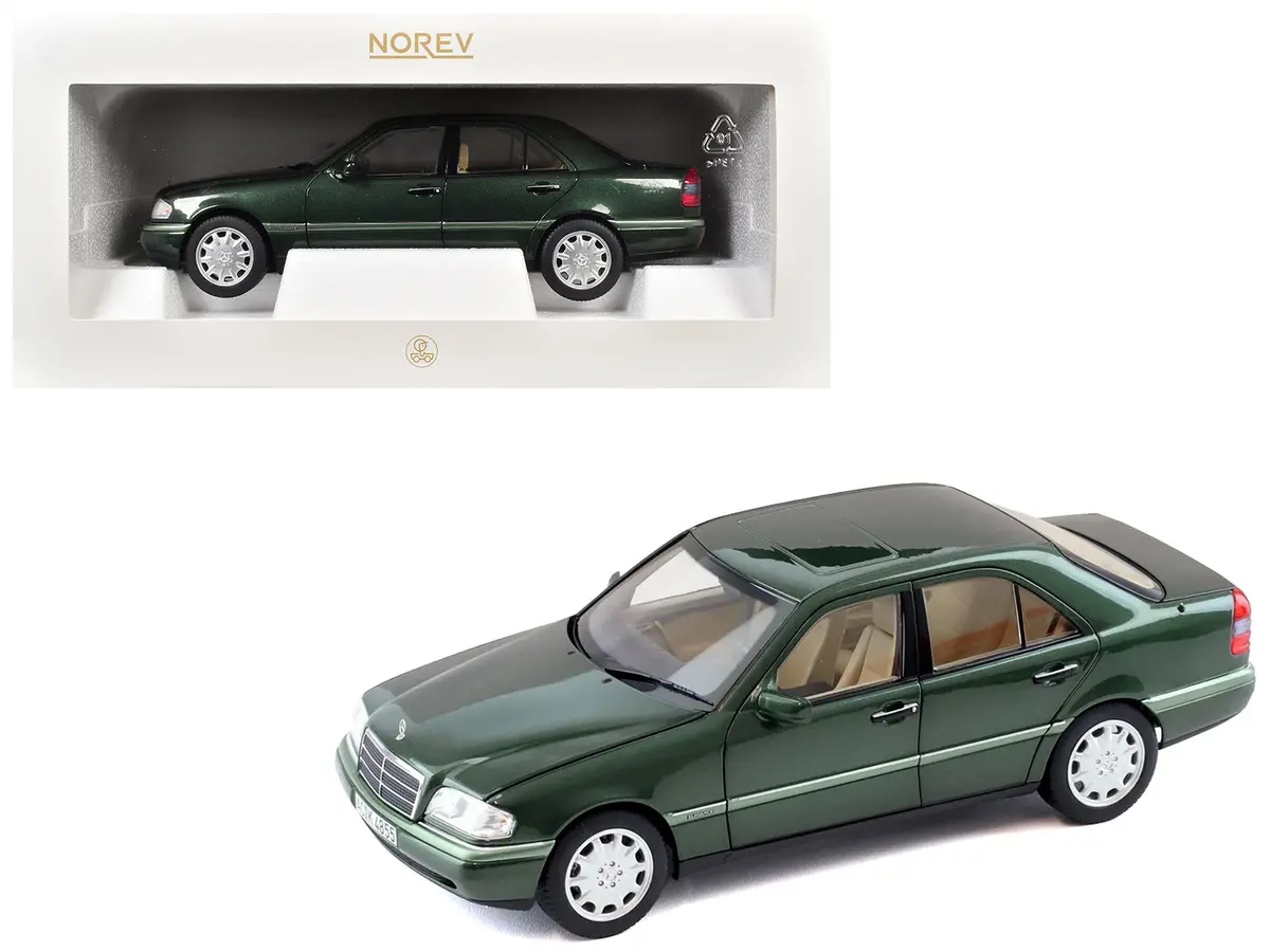 1993 Mercedes-Benz C-Class Malachite Green Metallic 1/18 Diecast Model Car By Norev 1