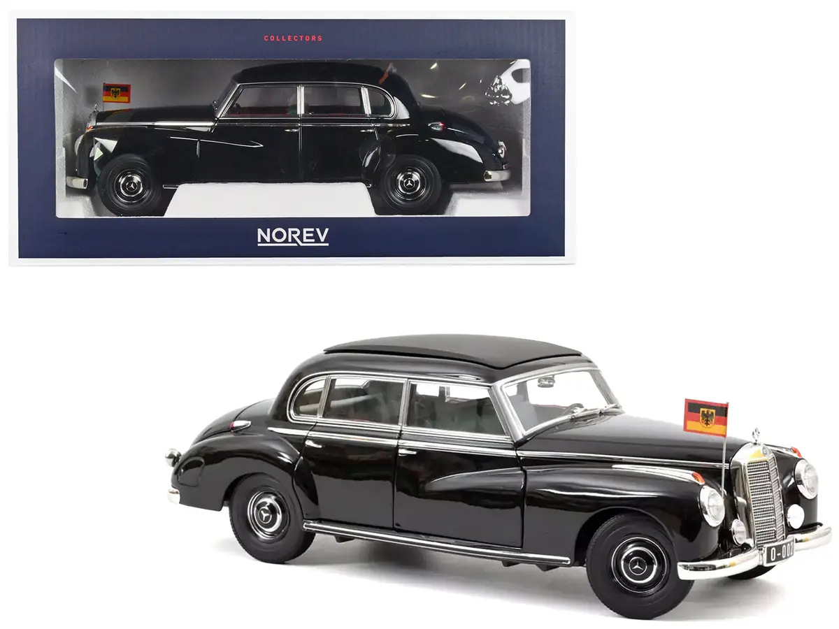 1955 Mercedes-Benz 300 Black "German Chancellor Konrad Adenauer" 1/18 Diecast Model Car By Norev 1