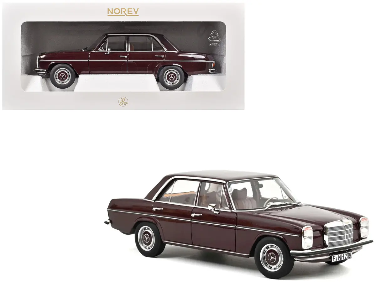 1968 Mercedes-Benz 200 Dark Red Brown 1/18 Diecast Model Car By Norev 1