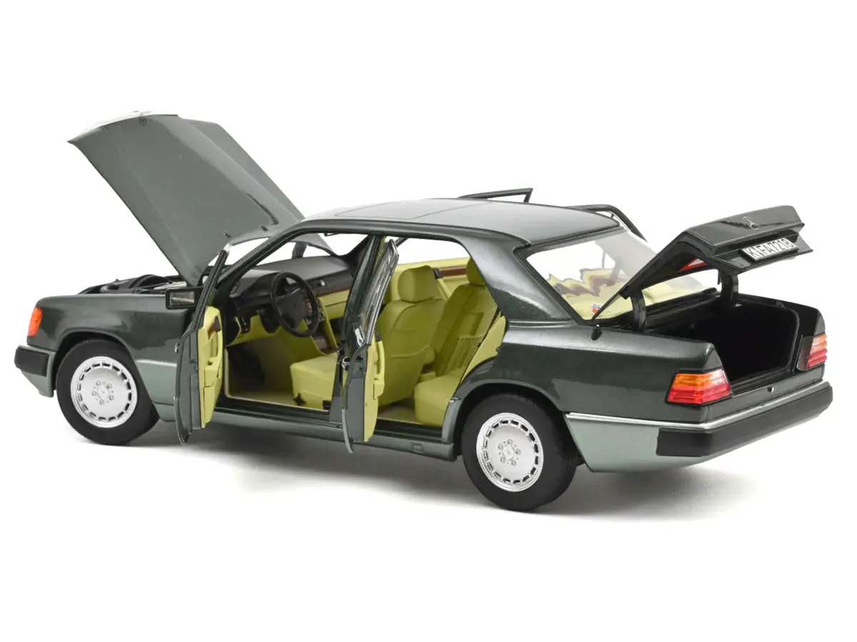 1990 Mercedes-Benz 230 E Night Green Metallic With Green Interior 1/18 Diecast Model Car By Norev 2