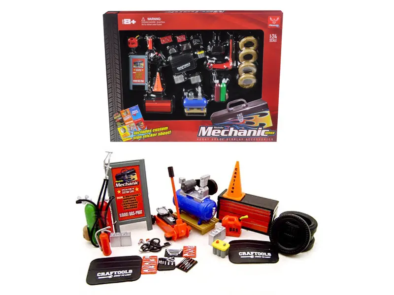 Mechanic Garage Accessories Set For 1/24 Scale Diecast Models By Phoenix Toys 1