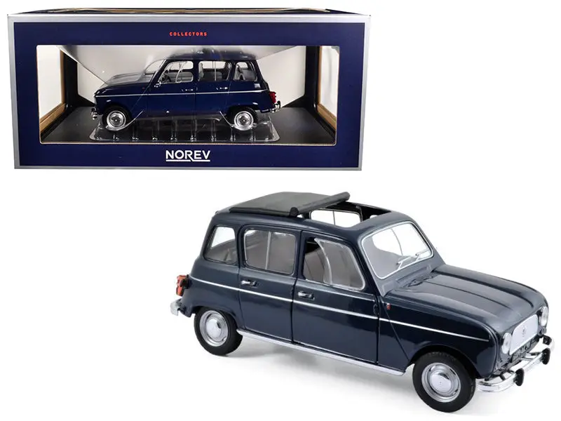 1965 Renault 4 Copenhague Blue 1/18 Diecast Model Car By Norev 1