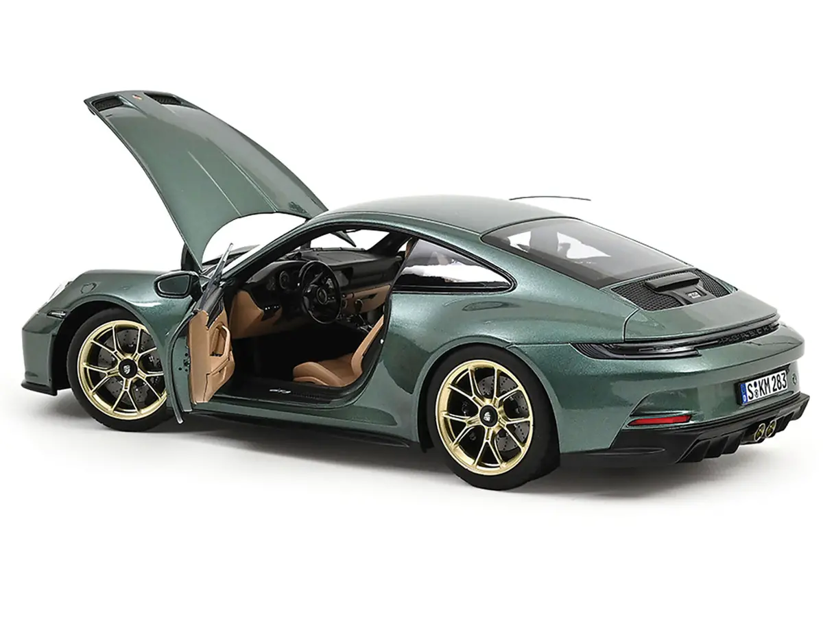 2021 Porsche 911 Gt3 Malachite Green Metallic 1/18 Diecast Model Car By Norev 2