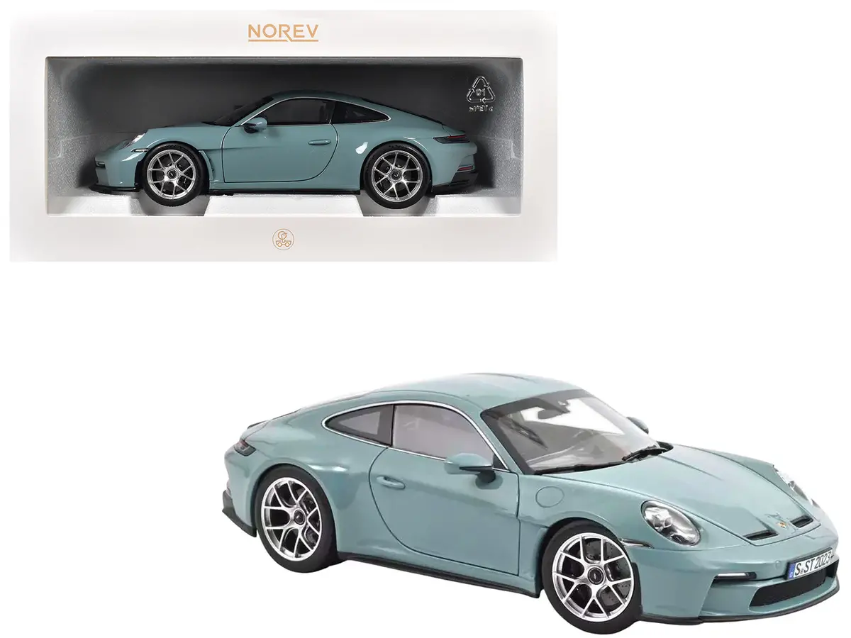 2023 Porsche 911 S/T Meissen Blue 1/18 Diecast Model Car By Norev 1