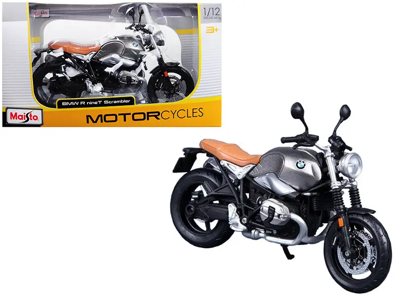 Bmw R Ninet Scrambler Metallic Gray 1/12 Diecast Motorcycle Model By Maisto 1