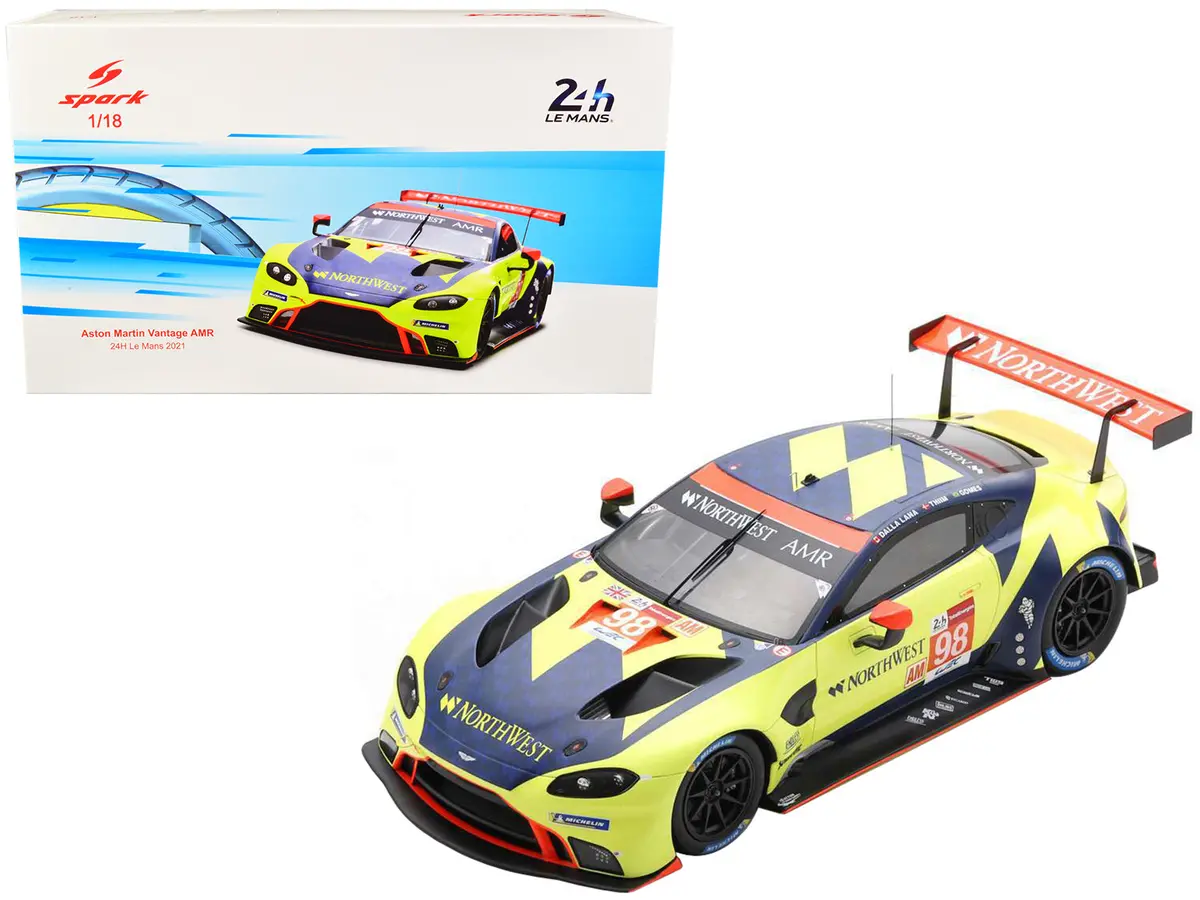 Porsche Aston Martin Vantage Amr #98 Marcos Gomes - Paul Dalla Lana - Nicki Thiim "Aston Martin Racing" Lmgte Am Class 24 Hours Of Le Mans (2021) 1/18 Model Car By Spark 1