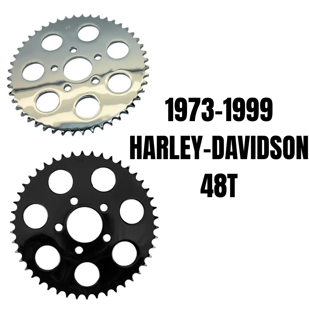 Tc Bros. 48T Rear Sprocket For Chain Driven Harley-Davidson (Converted) 1973-1999 1