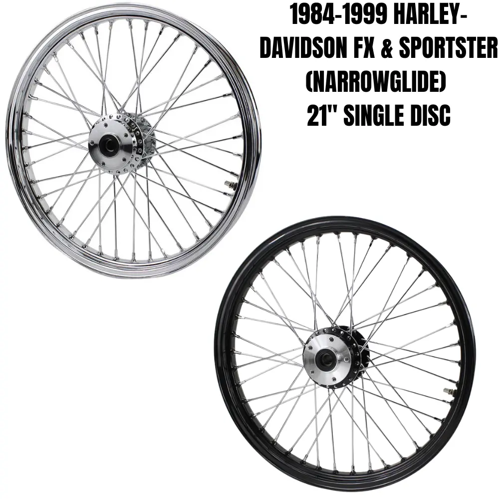 Moto Iron 21” × 2.15” Front Wheel For 1984-1999 Harley-Davidson Fx And Sportster 1