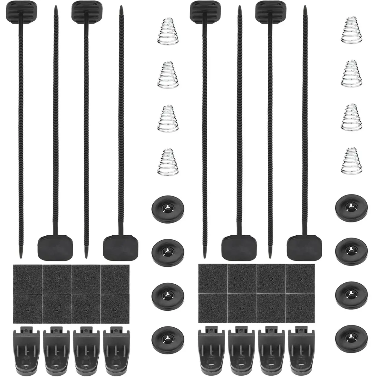 Electric Fan Radiator Installation Zip Tie Straps Corner Mounting Feet Kit 6