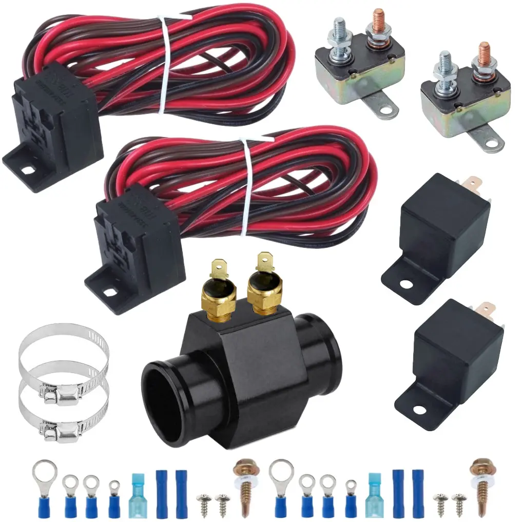 32Mm Radiator Hose Fitting Dual 1/8 Npt Port Electric Fan Temperature Switch 1
