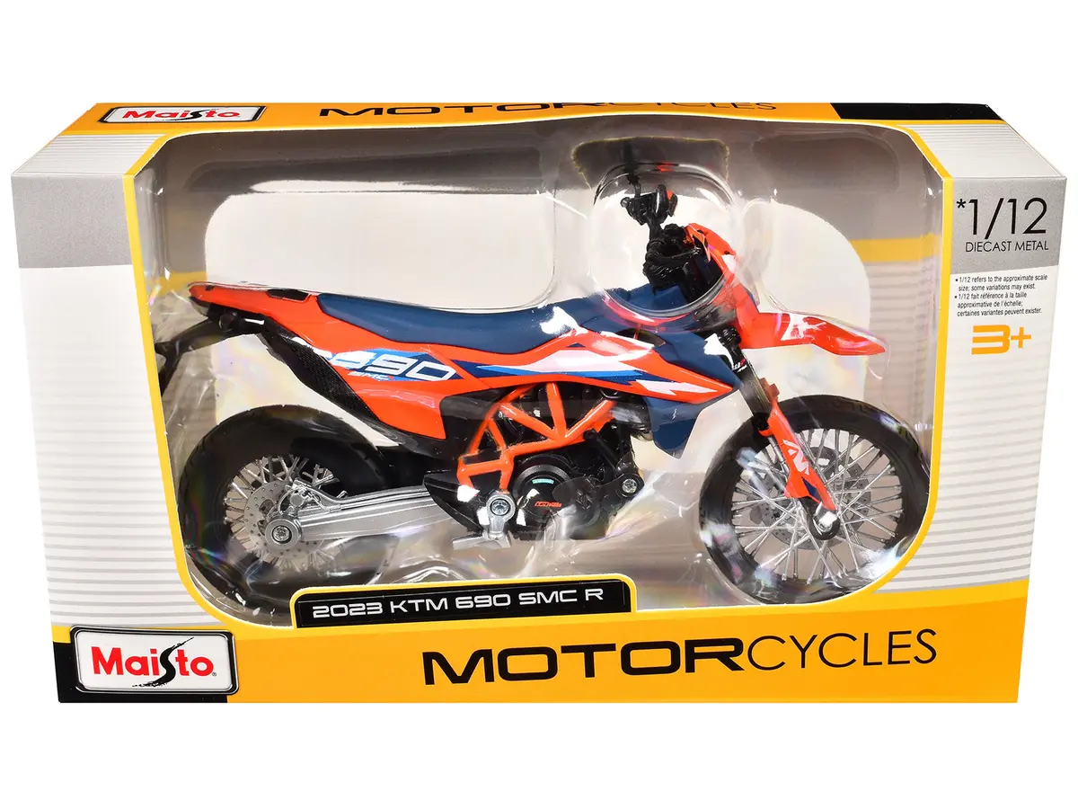 2023 Ktm 690 Smc R Orange And Blue 1/12 Diecast Motorcycle Model By Maisto 1