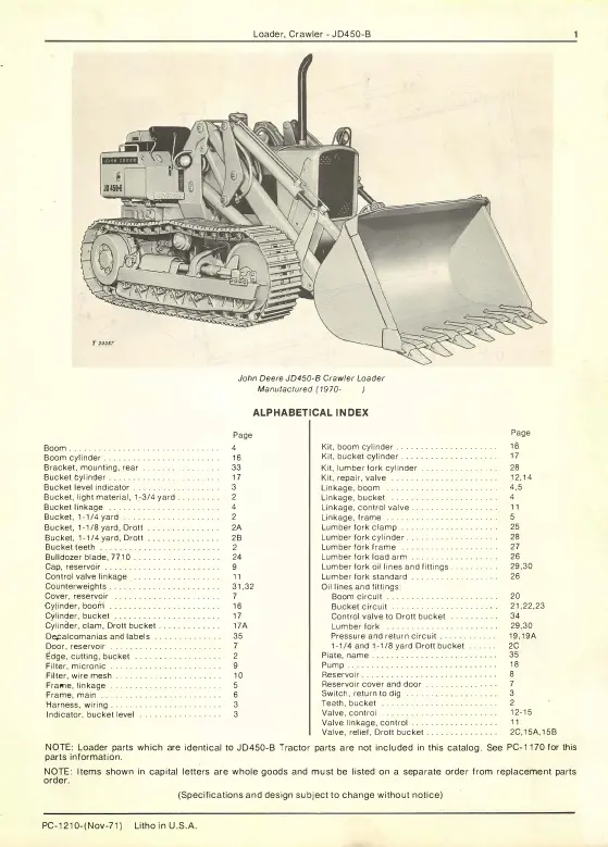 John Deere Jd450-B Crawler Loader Parts Catalog 2