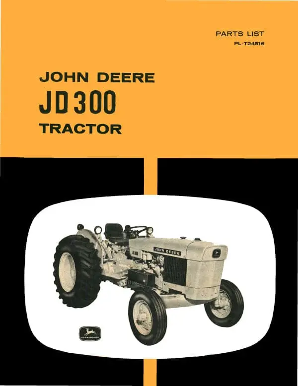 John Deere Jd 300 Tractor - Parts List 1