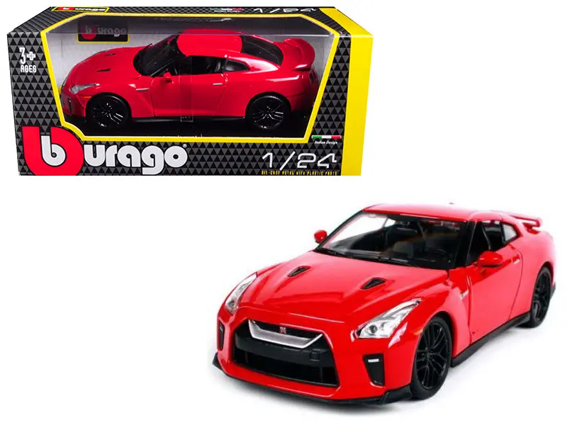 2017 Nissan Gt-R R35 Red 1/24 Diecast Model Car By Bburago 1