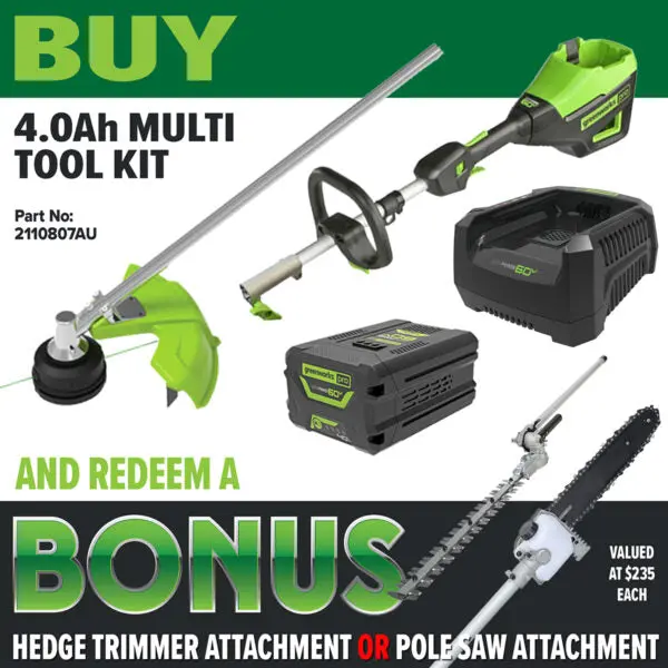 Greenworks 60V Battery String Trimmer Kit 1