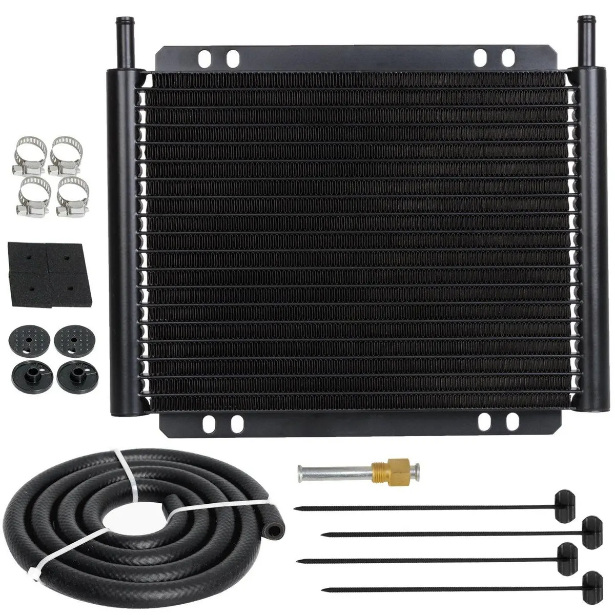 23 Row 6An 3/8 Inch Hose End Automotive Engine Transmission Oil Cooler Kit 1